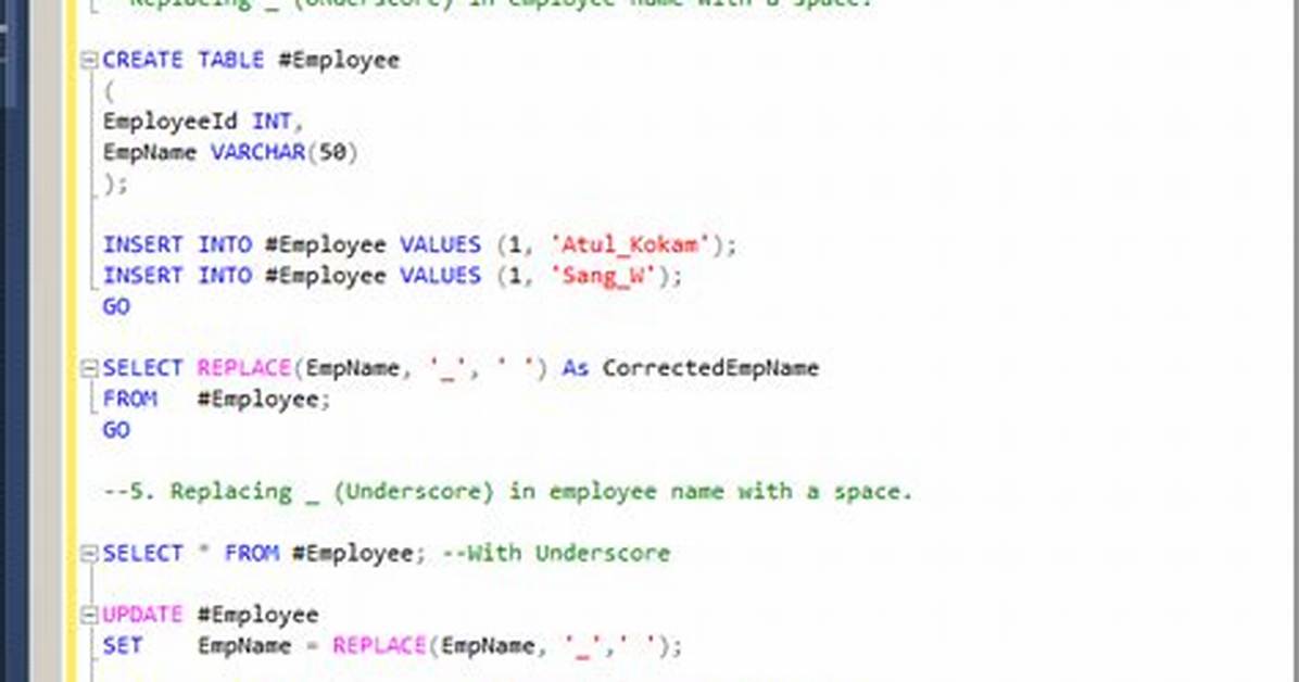 How to Replace Sql Field Value