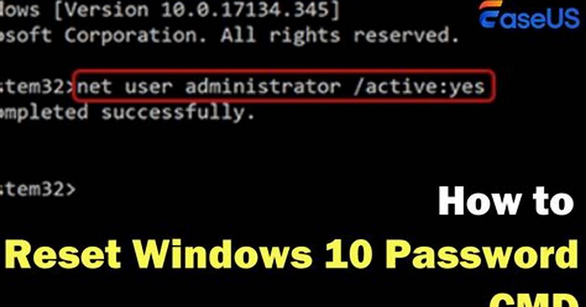 How to Reset Windows 10 Using Cmd?