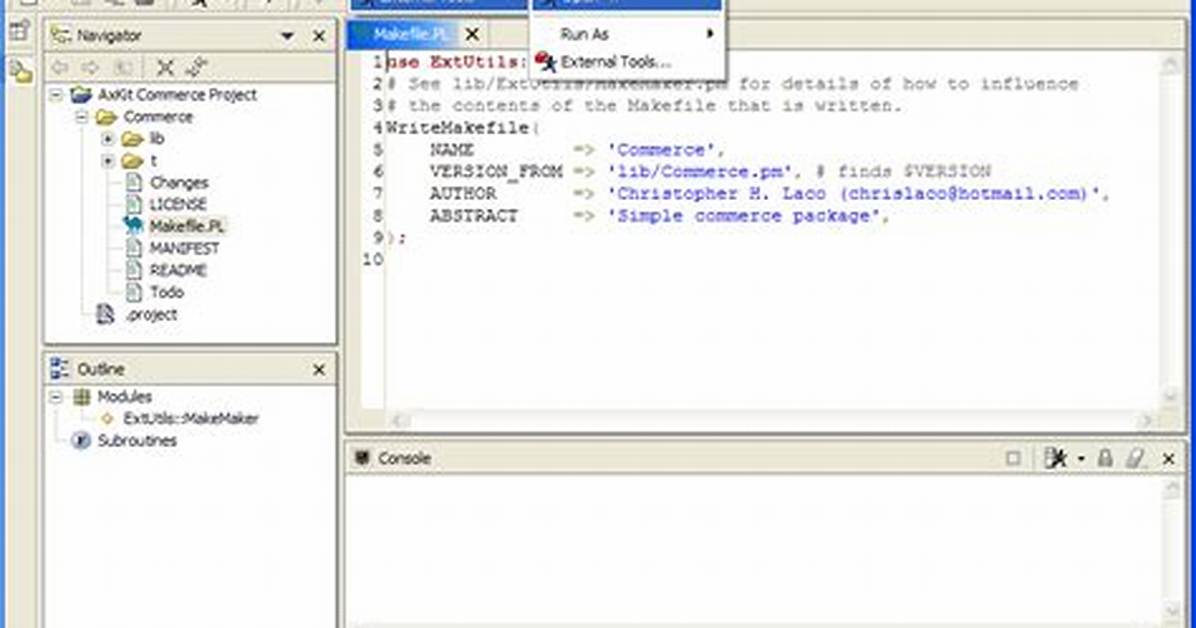 How to Run Scripts from Within Eclipse