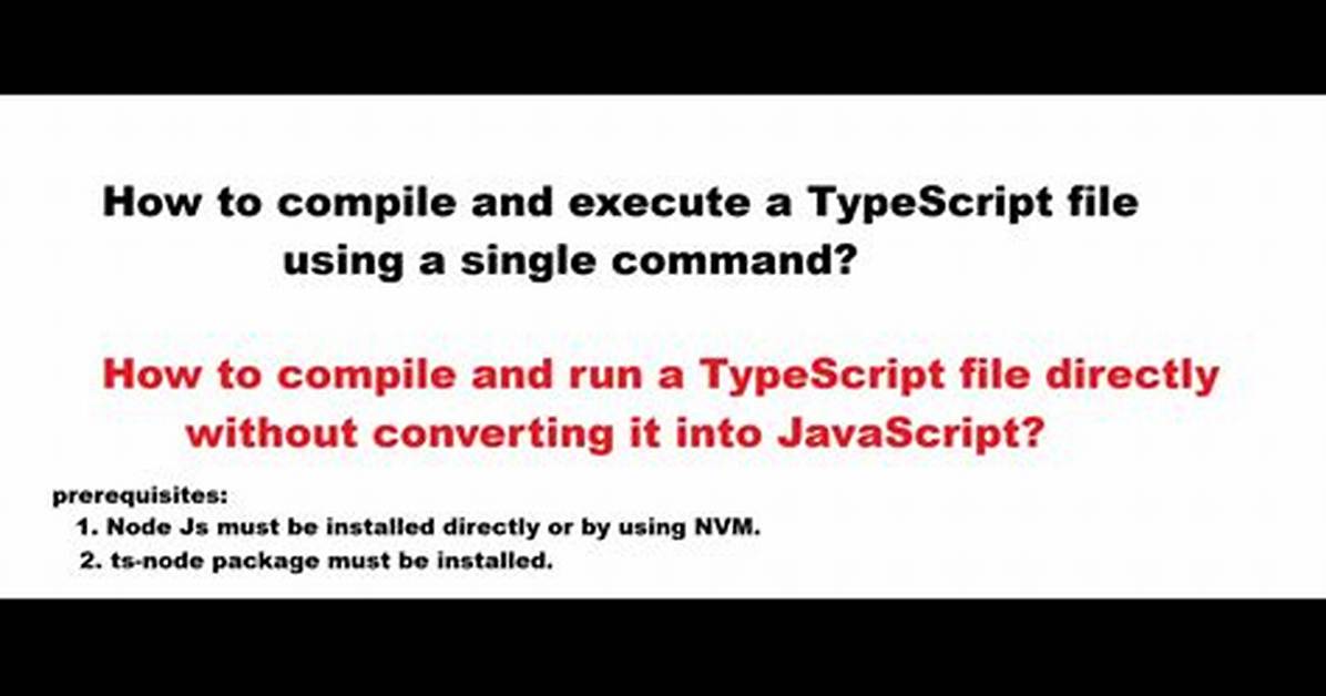 How to Run Typescript Files from Command Line?