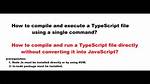 How to Run Typescript Files from Command Line?