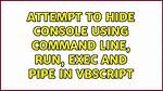 How to Run Vbscript from Command Line Without Cscript/Wscript