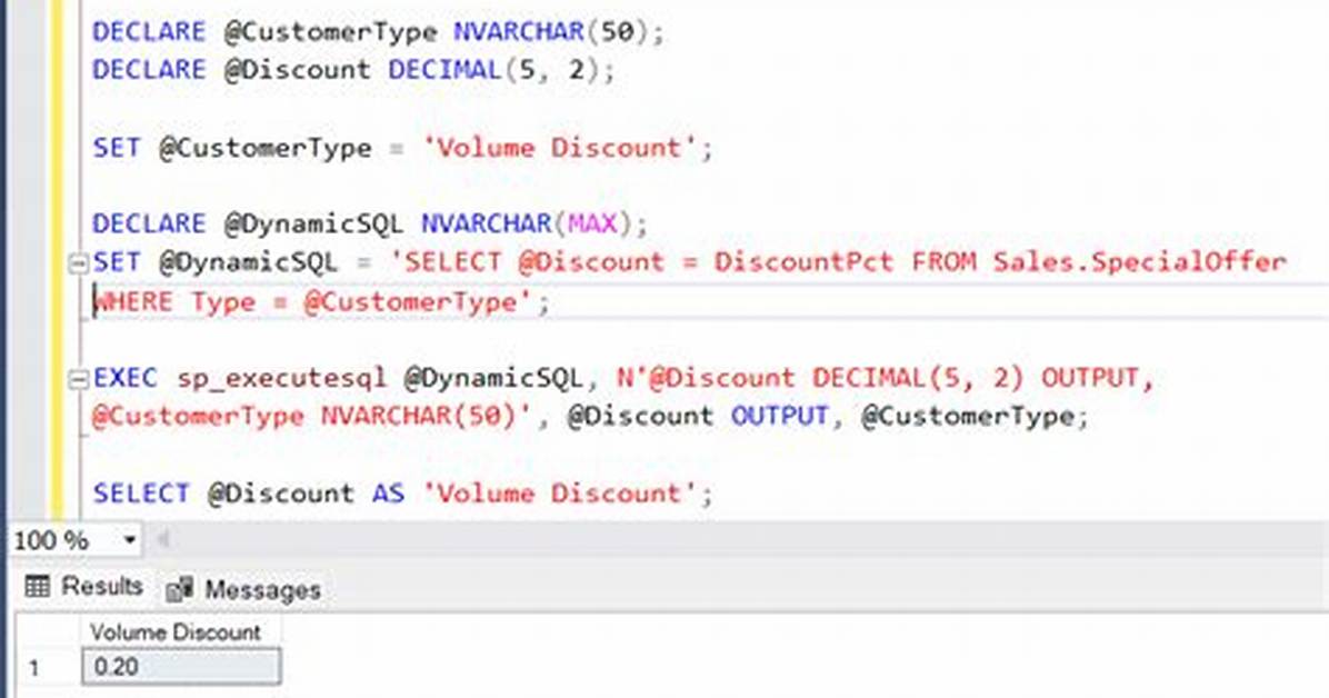 How to Set Variable from a Sql Query?