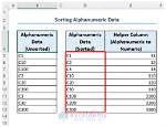 How to Sort Excel Data Alphanumerically?