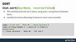 How to Sort with Lambda in Python