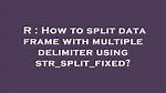 How to Split Data Frame with Multiple Delimiter Using Str_Split_Fixed?
