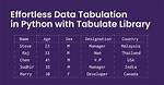 How to Tabulate Data in Python?