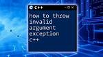 How to Throw Std: :Invalid_Argument Error?