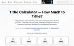 How to Tithe Correctly: Tithe Calculator