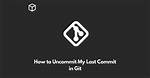 How to Uncommit My Last Commit in Git [Duplicate]