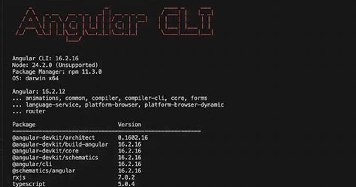 How to Update Angular Cli