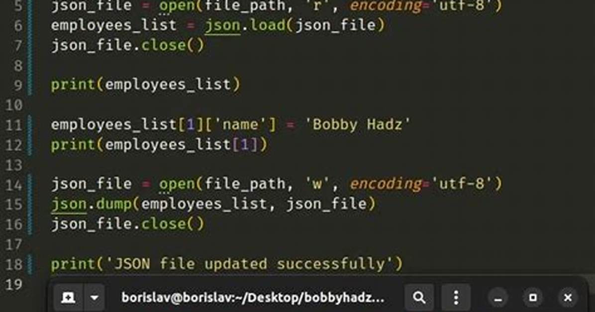How to Update Json File with Python