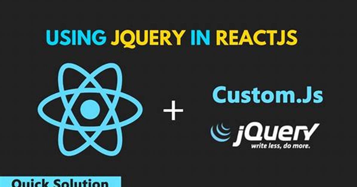 How to Use Jquery with Reactjs
