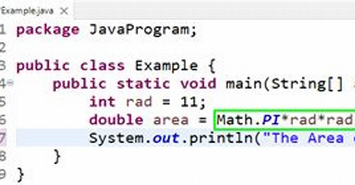 How to Use Math. Pi in Java