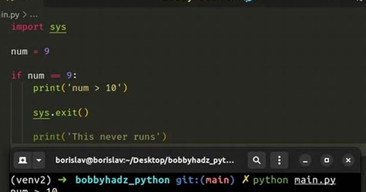 How to Use Sys. Exit() in Python