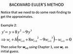 How to Use the Backwards Euler Method