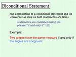 How to Write a Biconditional Statement in Geometry?