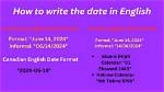 How to Write a Date?