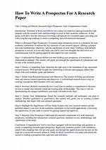 How to Write a Prospectus?