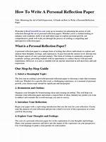 How to Write a Self Reflection?