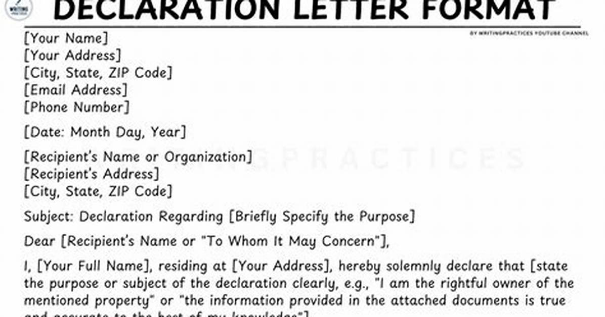 How to Write Declaration Statement?