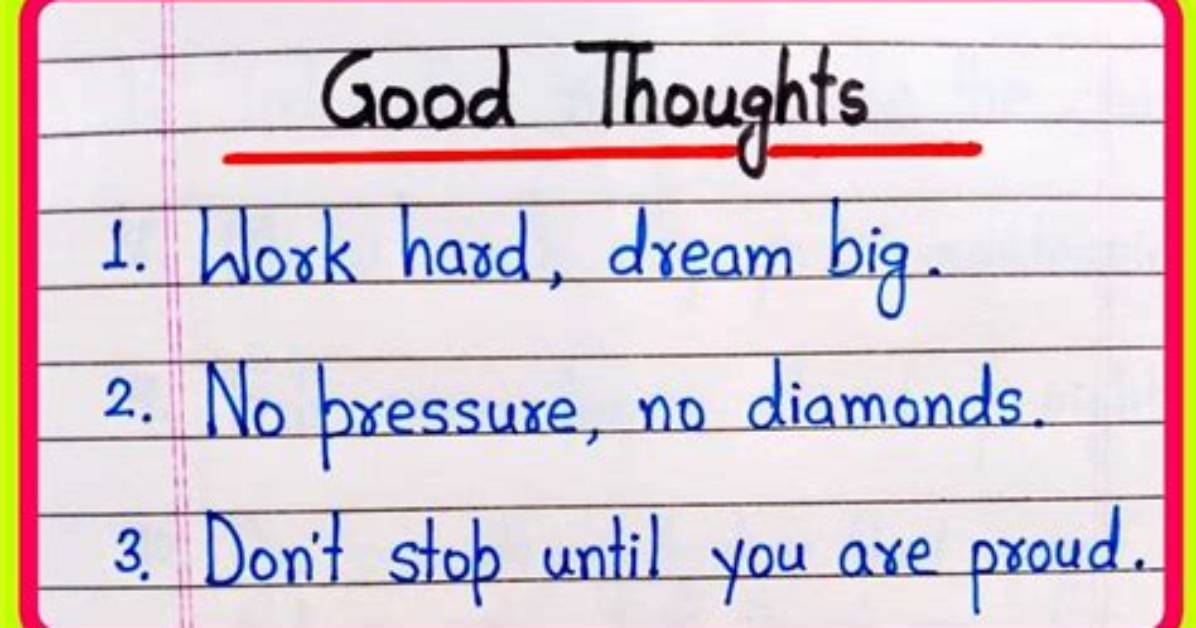 How to Write Good Thoughts?