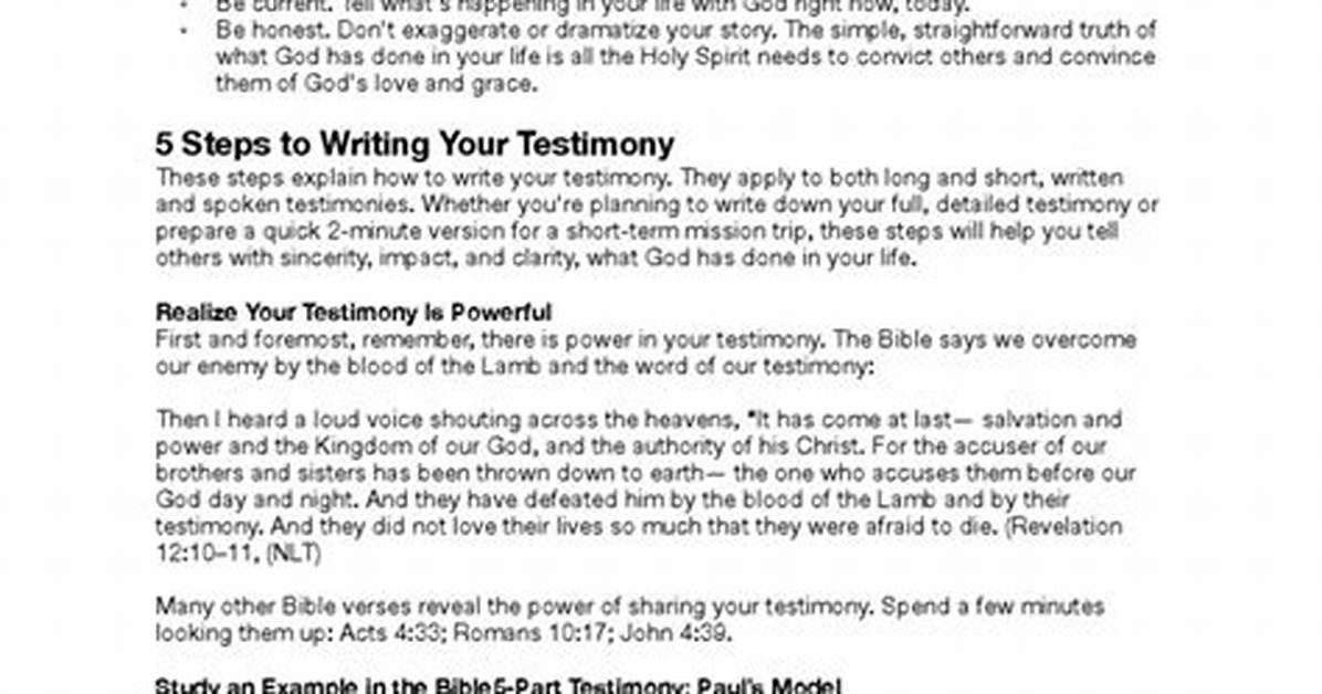 How to Write Testimony?