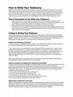 How to Write Testimony?