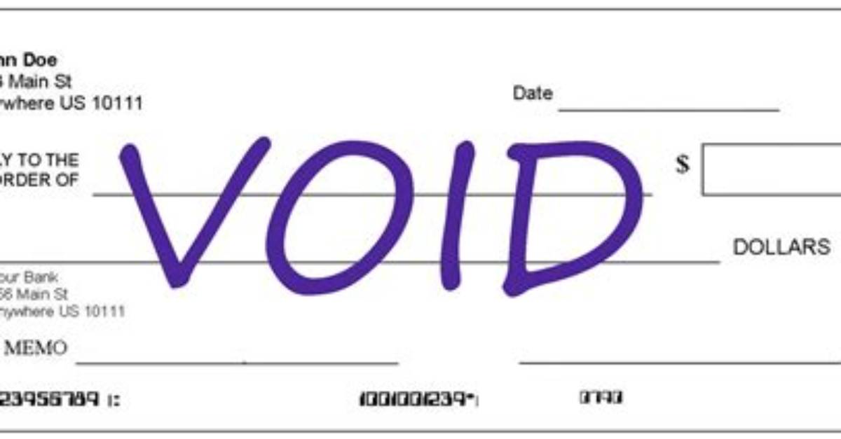 How Void a Check?