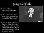 How Would You Describe Danforth