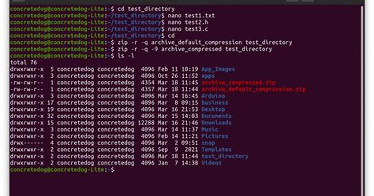 How Zip a Directory in Linux?