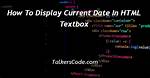 Html Display Current Date