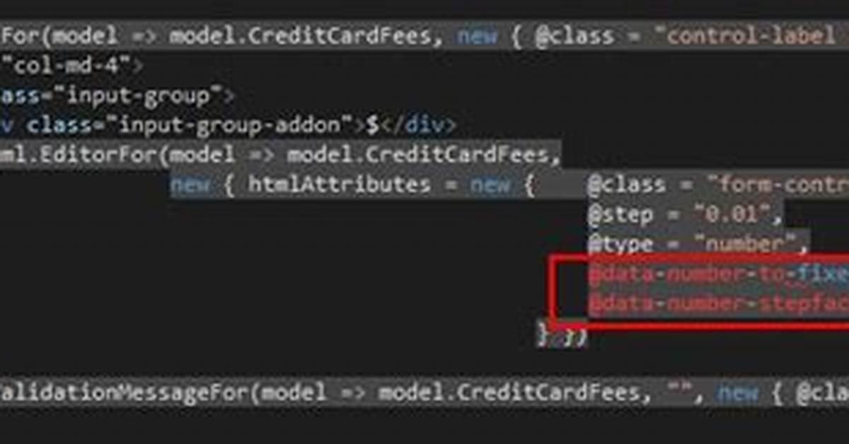 Html. Editorfor additionalViewData