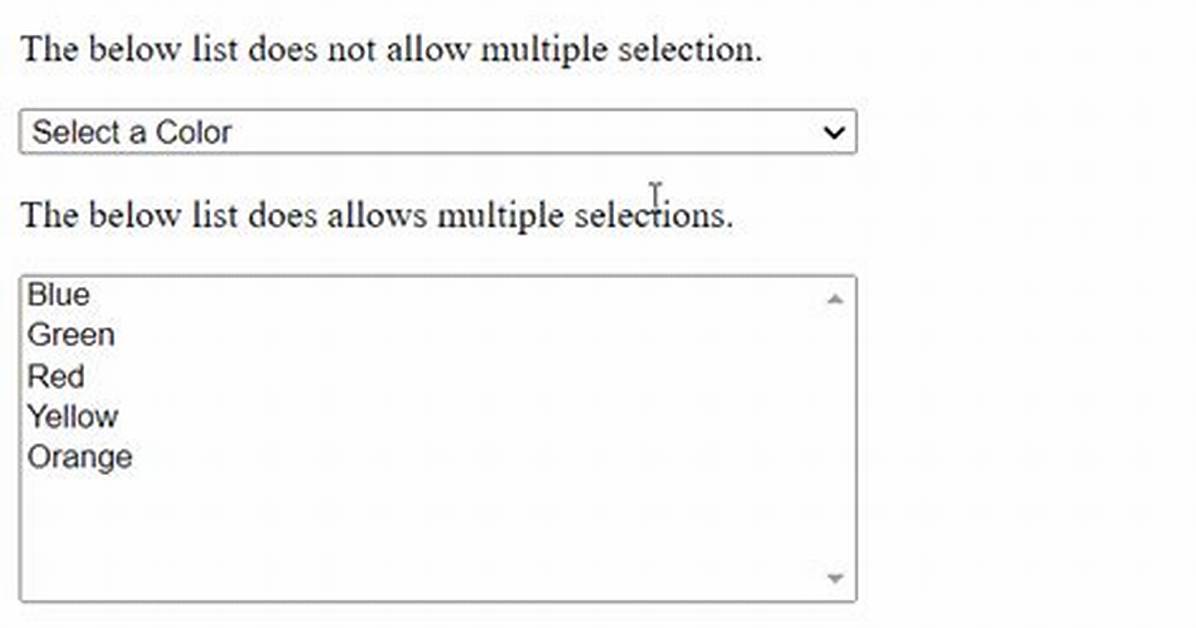 Html: Select Multiple as Dropdown