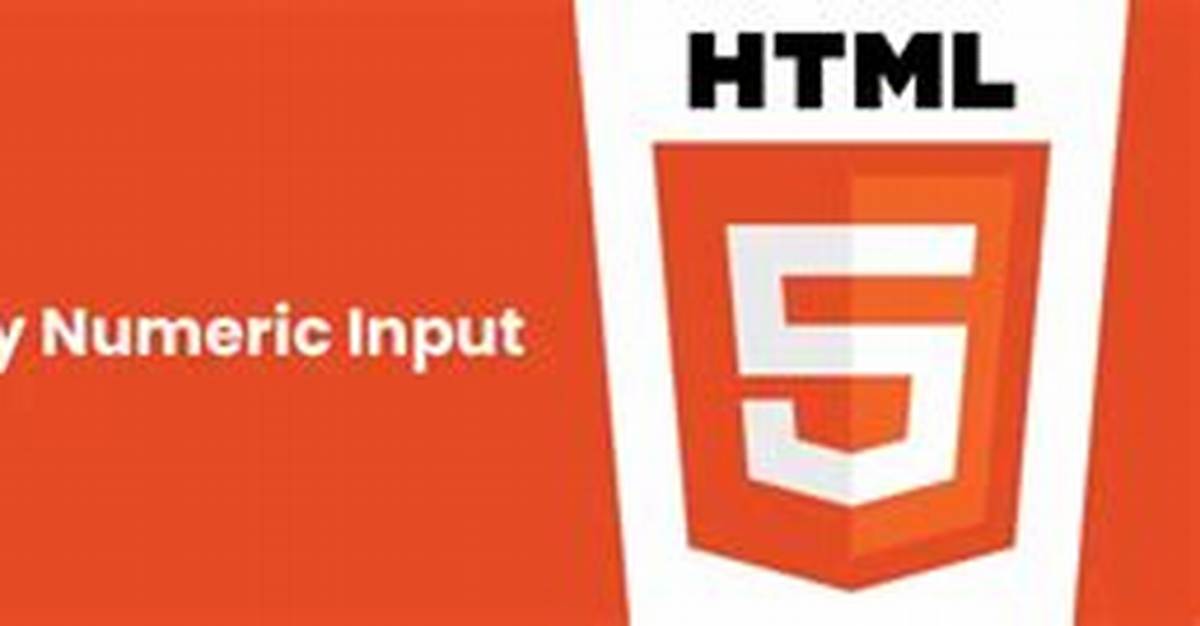 Html Text Input Allow Only Numeric Input