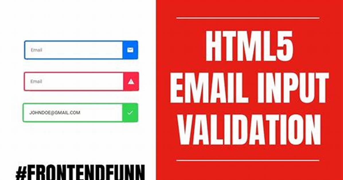 Html5 Email Validation