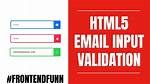 Html5 Email Validation