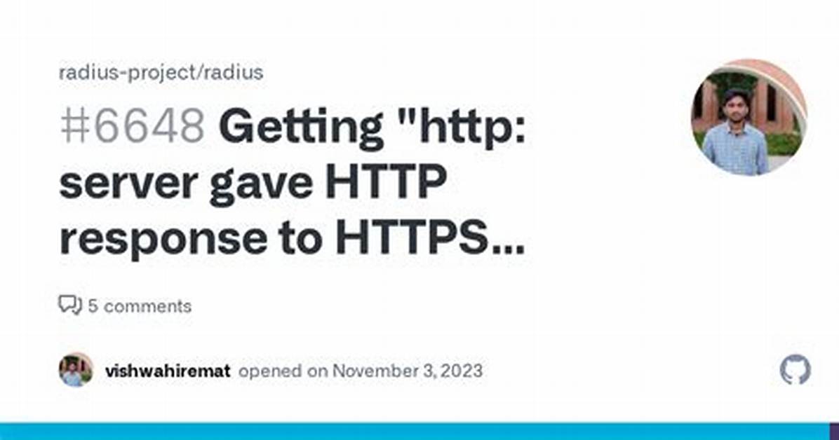 Http: Server Gave Http Response to Https Client