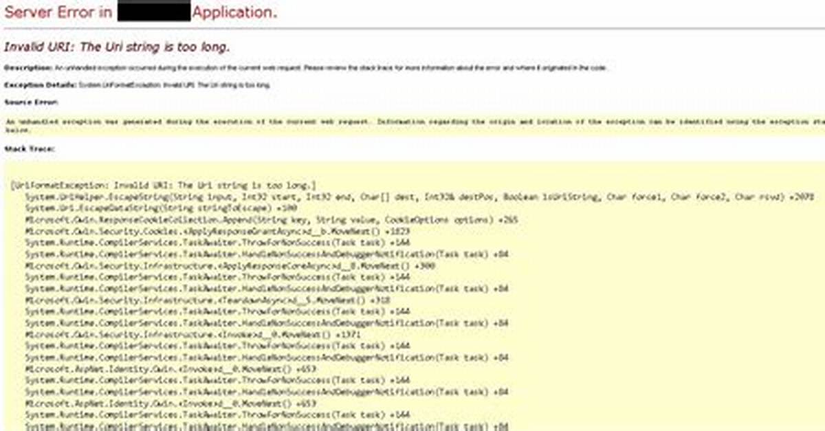 Httpclient: the Uri String Is Too Long