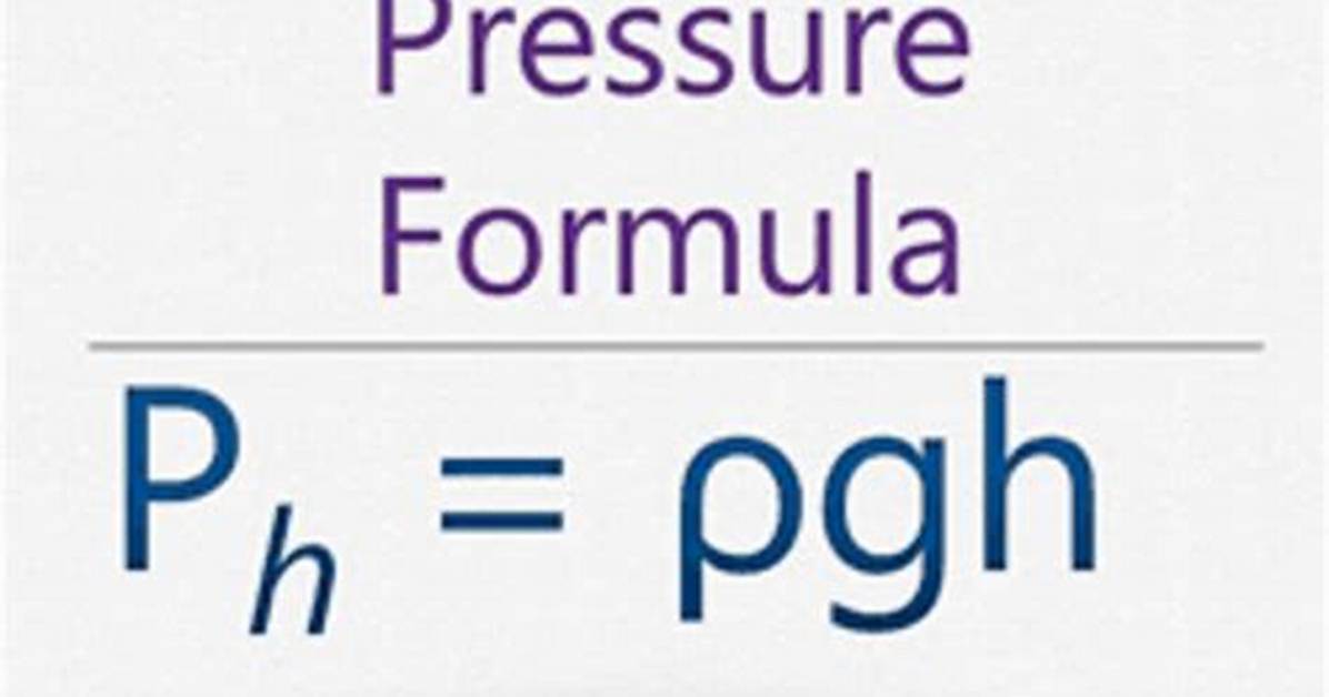 Hydrostatic Pressure Formula