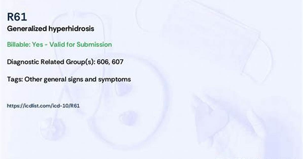 Hyperhidrosis Icd 10