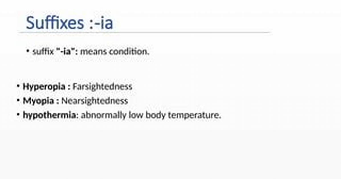 Ia Suffix