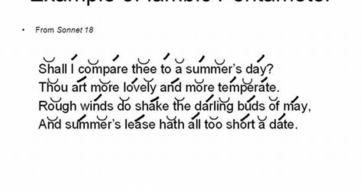 Iambic Pentameter Example