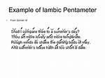 Iambic Pentameter Example
