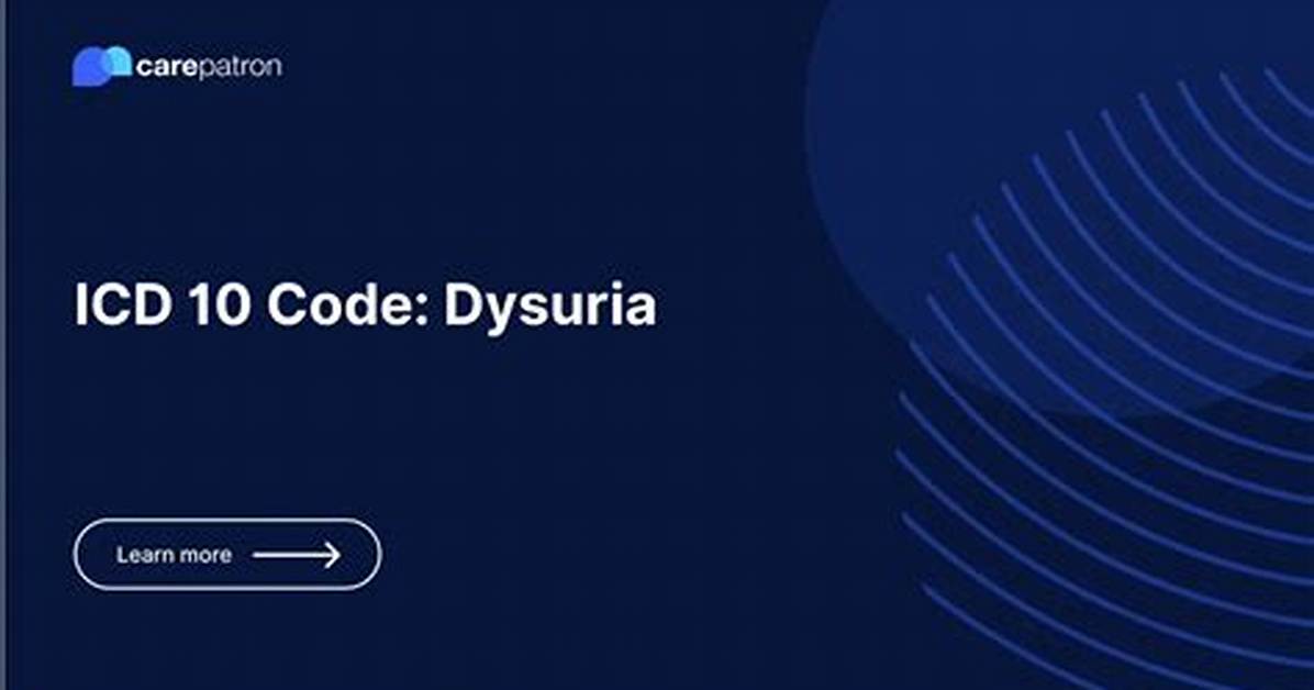 Icd 10 Code Dysuria