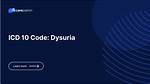 Icd 10 Code Dysuria