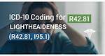Icd 10 Code for Lightheadedness