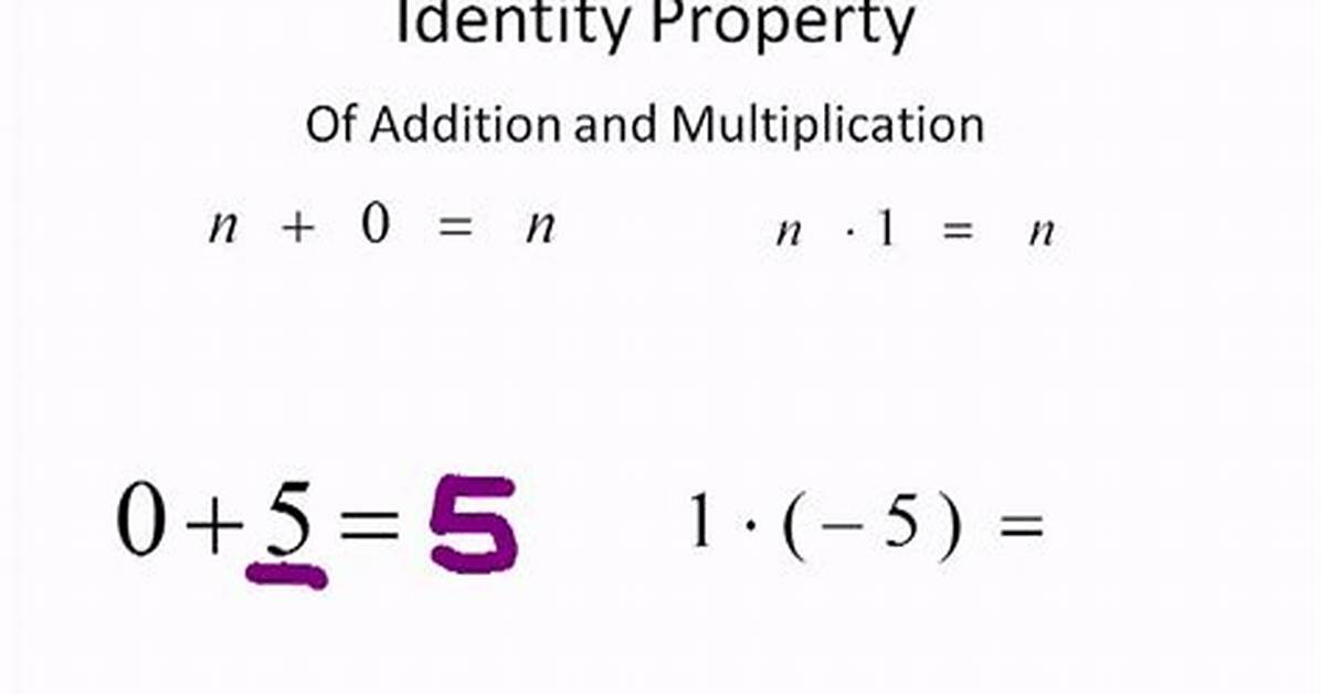 Identity Property Examples