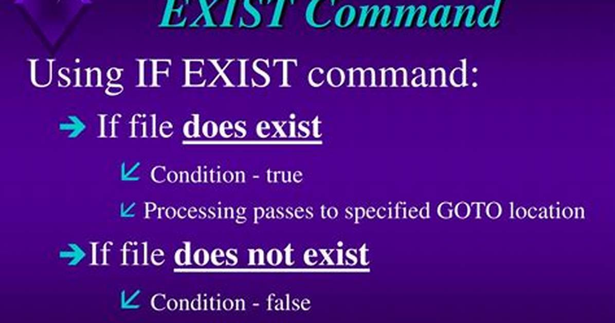 "If Not Exist" Command in Batch File