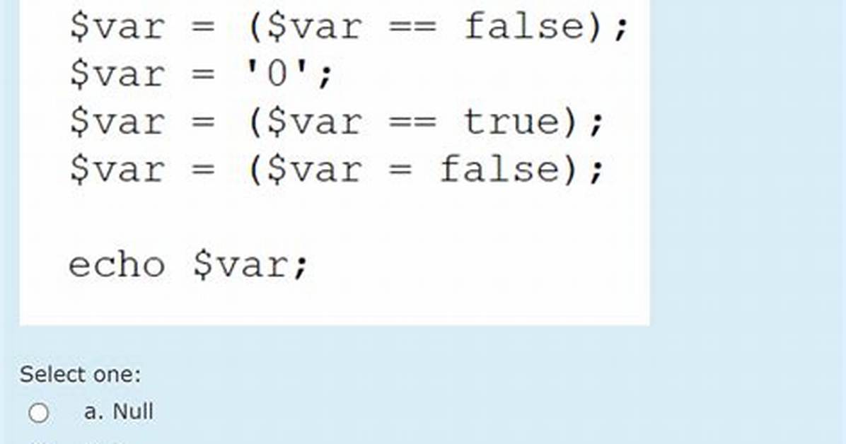 If Var == False